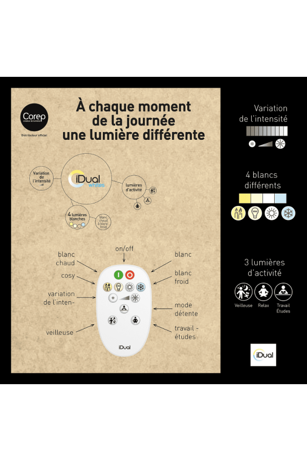 Ampoule LED E27 Globe 95 - 7.2w Ambré - Télécommande – Image 5