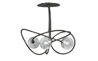 Lustre NIOBE Graphite – 3 lumières – Modèle d’exposition