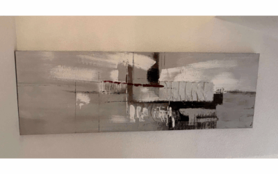 Tableau Abstrait gris