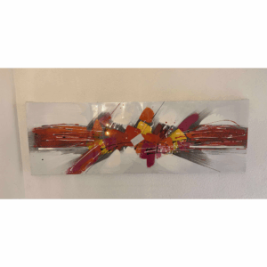 Tableau Abstrait - Rose, jaune, rouge