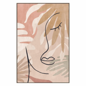 Tableau encadré - Visage rose