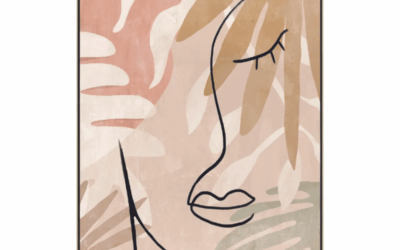 Tableau encadré – Visage rose